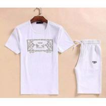 抜群の雰囲気が作れる!2025 FENDI フェンディ 半袖Tシャツ 上下セット 4色可選