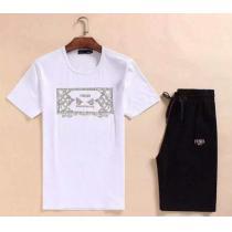 抜群の雰囲気が作れる!2025 FENDI フェンディ 半袖Tシャツ 上下セット 4色可選