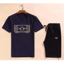抜群の雰囲気が作れる!2025 FENDI フェンディ 半袖Tシャツ 上下セット 4色可選