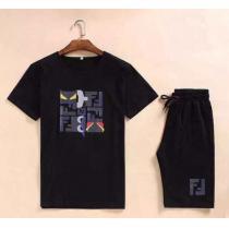 抜群の雰囲気が作れる!2026 FENDI フェンディ 半袖Tシャツ 上下セット 4色可選