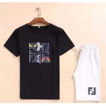 抜群の雰囲気が作れる!2026 FENDI フェンディ 半袖Tシャツ 上下セット 4色可選