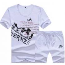 高級感溢れるデザイン 2026 HERMES エルメス 半袖Tシャツ 上下セット 2色可選