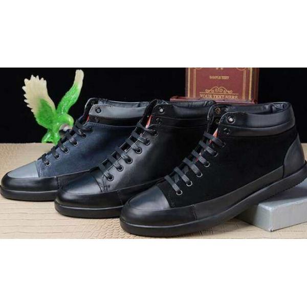 高級感溢れるデザイン 2026 PRADA プラダ ハイカットスニーカー 3色可選