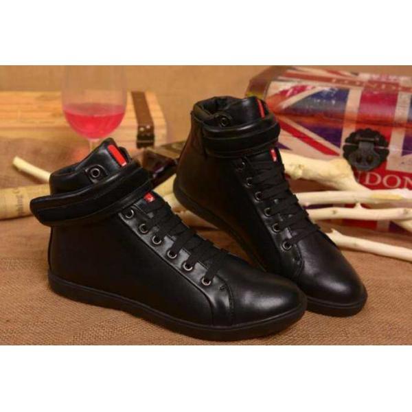 超目玉 2026 PRADA プラダ ハイトップシューズ 3色可選