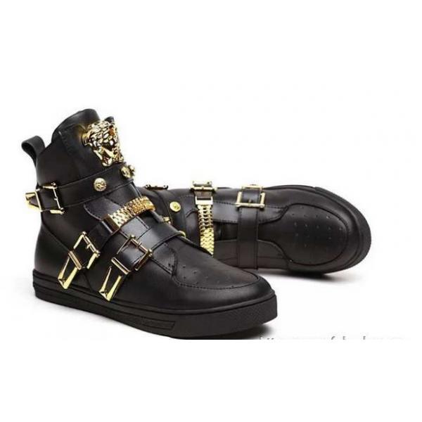 お洒落に魅せる　2026 VERSACE ヴェルサーチ  ハイカットスニーカー  耐久性
