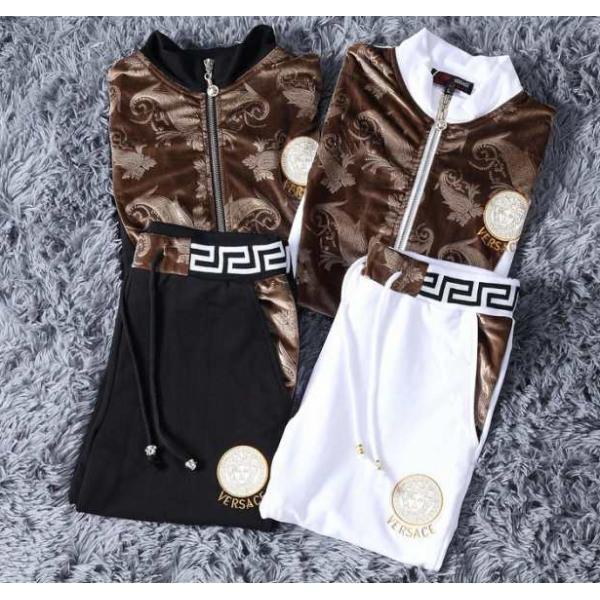 柔らかい質感 2026 VERSACE ヴェルサーチ ジャージセット 2色可選