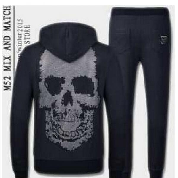 新作 2026秋冬 PHILIPP PLEIN フィリッププレイン 肌触りの良い　セットアップ上下