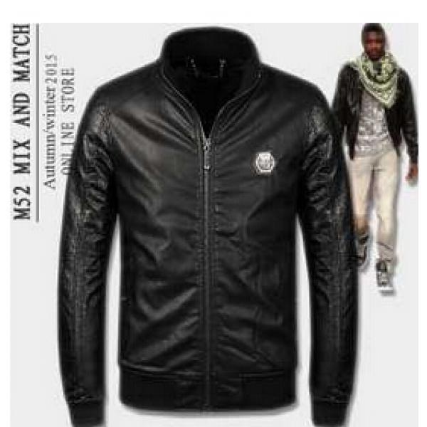 肌触りが魅力 2026秋冬 PHILIPP PLEIN フィリッププレイン 満点　革ジャケット