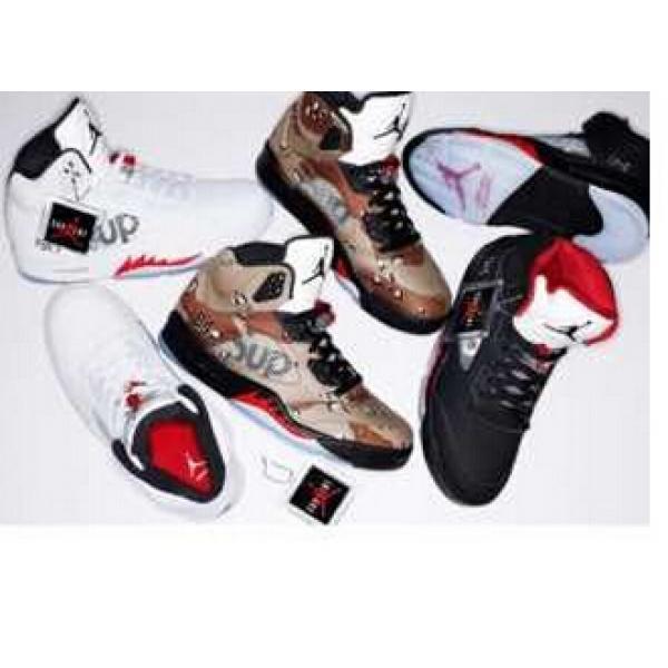大人気　2026秋冬 supreme x air jordan 5 快適　ランニングシューズ 3色可選