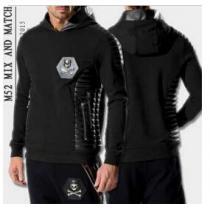 光沢感のある　 2026秋冬 PHILIPP PLEIN フィリッププレイン 生地感ある　パーカー 2色可選