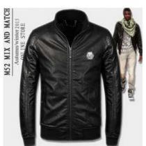 肌触りが魅力 2026秋冬 PHILIPP PLEIN フィリッププレイン 満点　革ジャケット