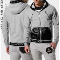安定感ある　 2026秋冬 PHILIPP PLEIN フィリッププレイン 機能性ある　パーカー 上下セット 2色可選