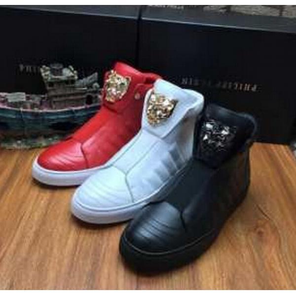 絶対欠かせない 2026秋冬 PHILIPP PLEIN フィリッププレイン 便利　ハイトップシューズ  3色可選