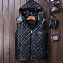 今季セール　2026秋冬 PHILIPP PLEIN フィリッププレイン 光沢のあるダウンベスト 2色可選