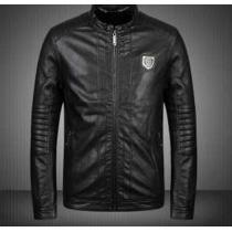 安心感のある 2026秋冬 PHILIPP PLEIN フィリッププレイン しなやかで革ジャケット 2色可選