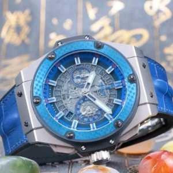 スタイルアップ効果 ウブロ  HUBLOT 5針クロノグラフ 日付表示 新作　男性用腕時計 3色可選.178.