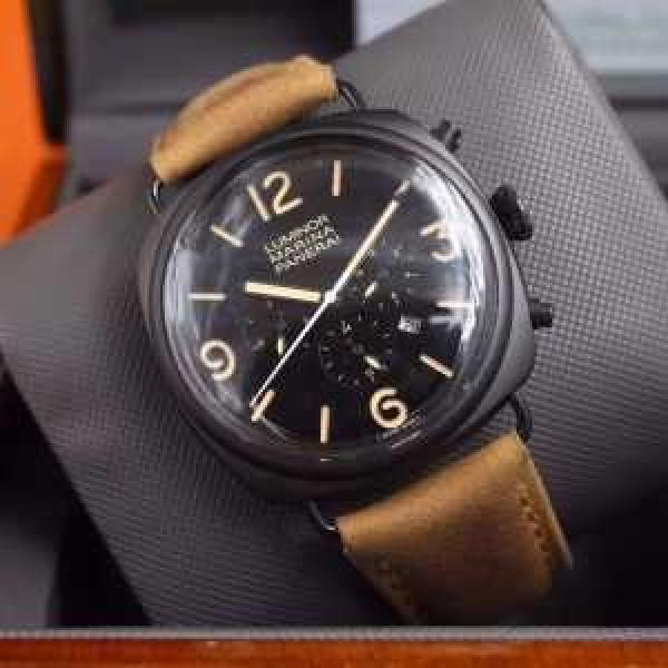 2026 ファッション 人気PANERAI パネライ 6針クロノグラフ 日付表示 透かし彫りムーブメント 腕時計.211.