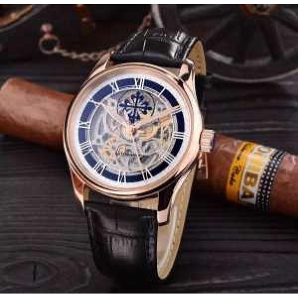 首胸ロゴ 2026 パテックフィリップPatek Philippe  3針クロノグラフ 透かし彫りムーブメント 男女兼用腕時計.206.