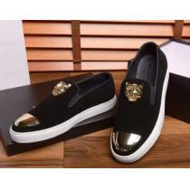 重宝するアイテム フィリッププレイン PHILIPP PLEIN フラットシューズ 2色可選