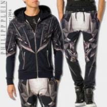 ◆モデル愛用◆ 2025春夏 フィリッププレイン PHILIPP PLEIN ジャージセット 2色可選