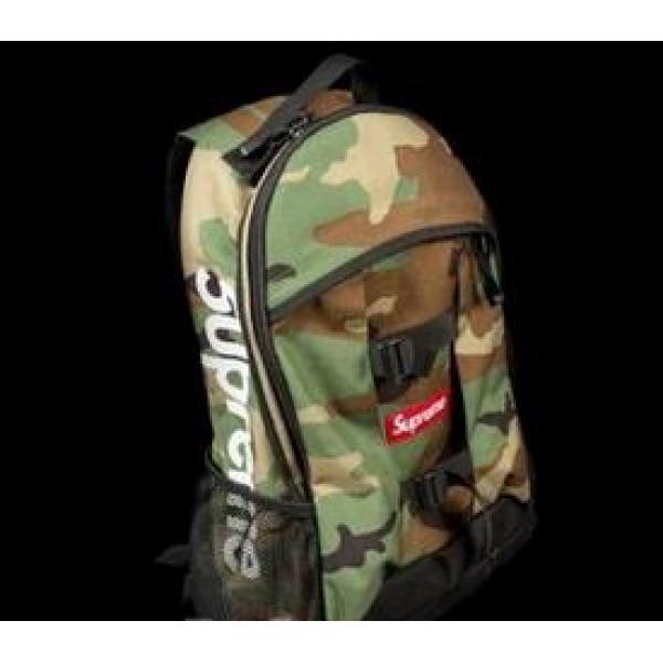 大容量　【SUPREME】14SS Logo Backpack 収納ポケットも充実した　ロゴバックパック　リュック..161.