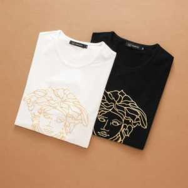 セレブ風  2026春夏 ヴェルサーチ VERSACE 半袖Tシャツ 2色可選