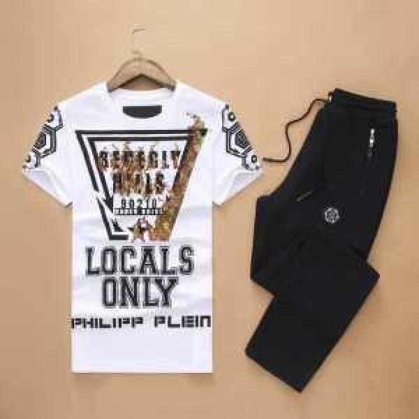 人気ブランド 2026春夏 フィリッププレイン PHILIPP PLEIN 半袖セットアップ 2色可選