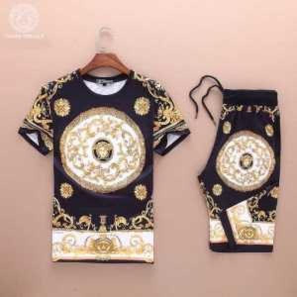 極上の着心地 2026春夏 ヴェルサーチ VERSACE 半袖セットアップ
