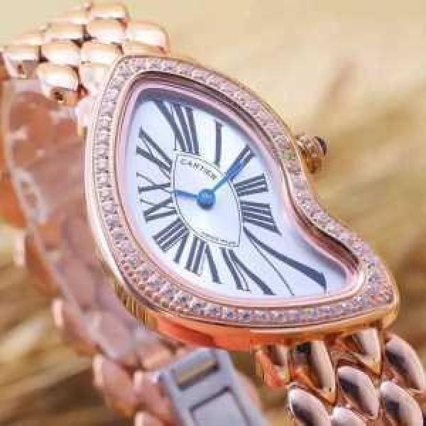 2026 CARTIER カルティエ海外セレブ愛用 サファイヤクリスタル風防 輸入 クオーツ ムーブメント 女性用腕時計 5色可選.199.