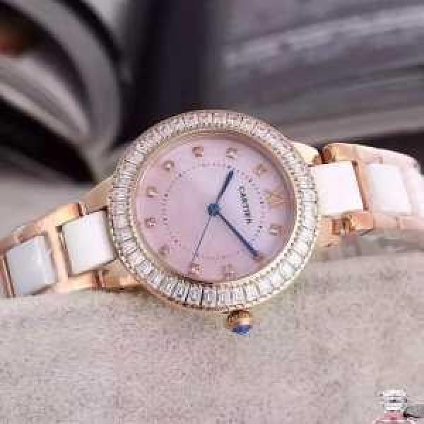 2026 CARTIER カルティエ サイズ豊富 ダイヤベゼル 女性用腕時計 32mm 5色可選.199.