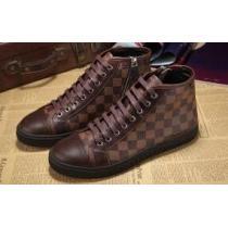 疲れにくい louis vuitton ルイ ヴィトン メンズ レースアップ 履き心地の良いハイカットスニーカー 3色可選.
