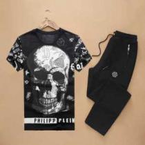 2026春夏 高級感溢れるデザイン フィリッププレイン PHILIPP PLEIN 半袖セットアップ 2色可選