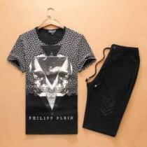 2026春夏 最安値に挑戦 フィリッププレイン PHILIPP PLEIN 半袖セットアップ 2色可選