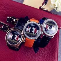 2026 耐久性のある HERMES エルメス ダイヤベゼル 女性用腕時計 多色選択可.207.