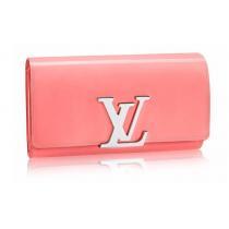 今季注目のルイヴィトン  LOUIS VUITTON  折り長財布 「ポルトフォイユ・ルイーズ」 ポピーペタル パテントカーフレザー.108.