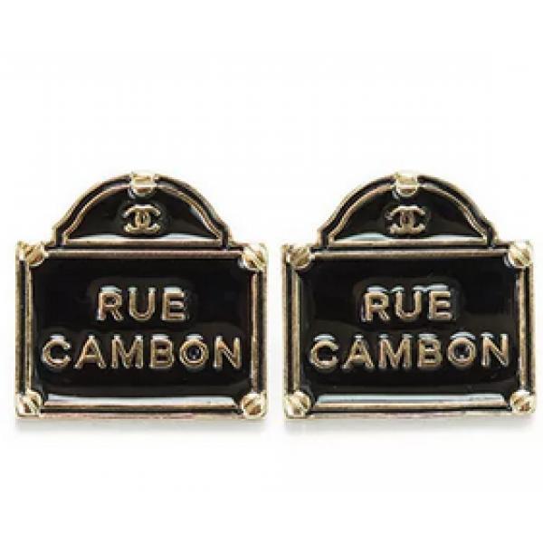 限定特価＆ブランド コピーピアス ア　クセサリー  RUE CAMBON ブラック　ゴールド.205.