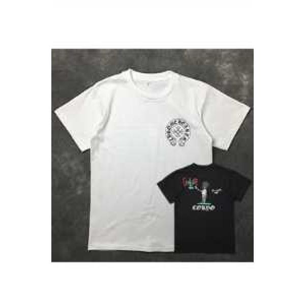 海外セレブ定番愛用 2026春夏 クロムハーツ CHROME HEARTS 半袖Tシャツ 男女兼用 2色可選