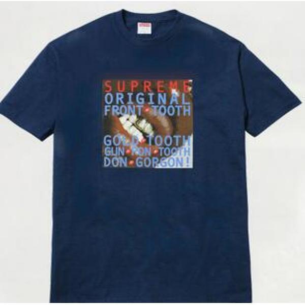 高品質　Supreme シュプリーム ゴールドトゥース　保温性にも優れＴシャツ .