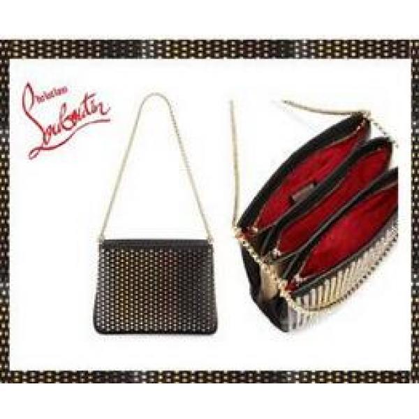 軽くて丈夫なルブタン　Christian Louboutin Shoulder Bag Black 爽やかな印象のチェーンバッグ..96.