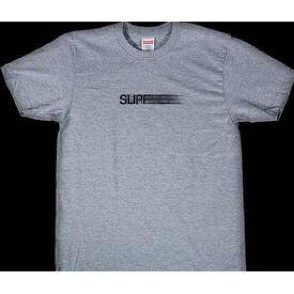 機能を兼ね備えたシュプリーム モーションロゴ  良い柔らかなＴシャツ グレー.