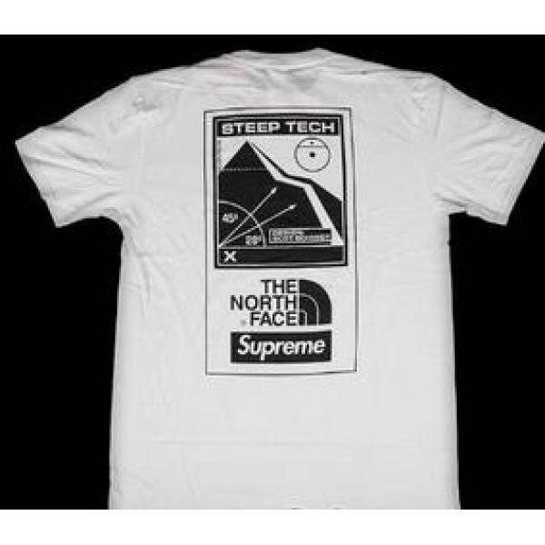 お買い得　シュプリーム ノースフェイススティープテック　肌触りの良いTシャツ　ホワイト.