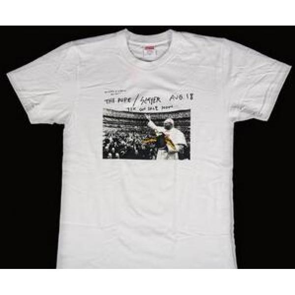 大人っぽくシュプリーム アンタイヒーロー ローマ法王　軽やかに Tシャツ　ホワイト.