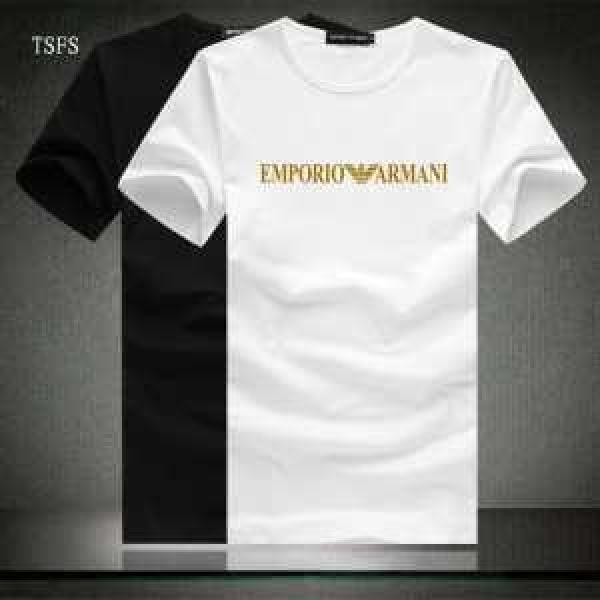 ファッション 人気 2026春夏 ARMANI アルマーニ 半袖Tシャツ 2色可選