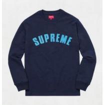 お買い得　シュプリーム アークロゴ　快適にロングスリーブ　ネイビー.
