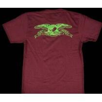個性的なアイテムシュプリーム アンタイヒーローポケット　人気　Ｔシャツ	バーガンディ.
