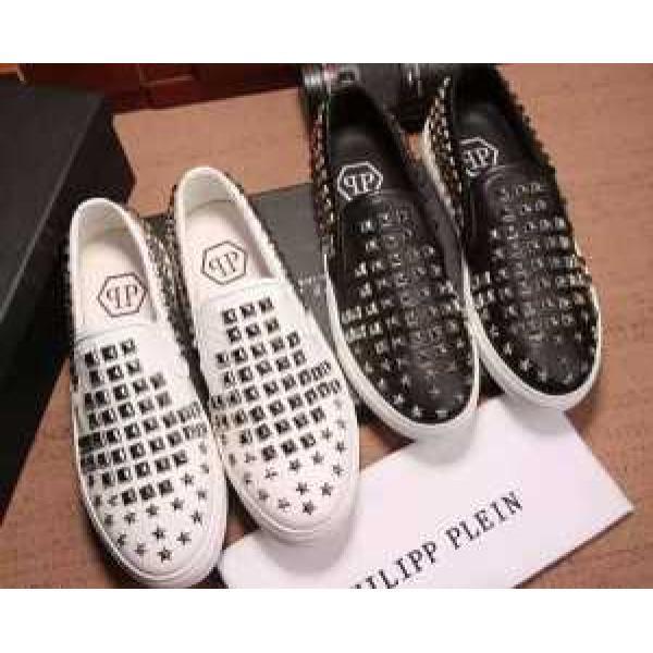 絶大な人気を誇る 2025 フィリッププレイン PHILIPP PLEIN スリップオン  2色可選
