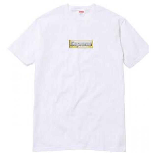 上品な印象を与えるシュプリーム　新作のブリングロゴTシャツ　ホワイト. 
