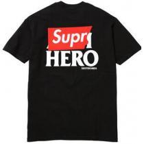 スタイルアップ効果高めのSupreme 14SS アンチヒーローポケット　シンプルデザインＴシャツ.
