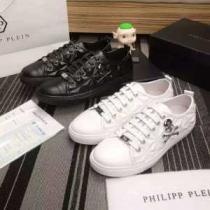 首胸ロゴ   2026  フィリッププレイン PHILIPP PLEIN フラットシューズ  2色可選