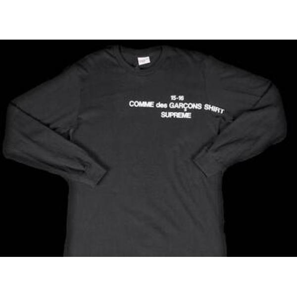 耐久性を誇るシュプリーム &times;コムデギャルソン　夏に欠かさないＴシャツ ブラック.